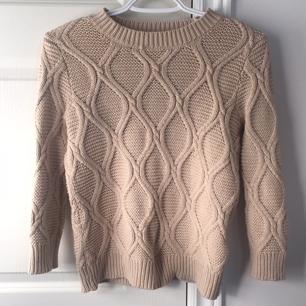 Knitted tan sweater